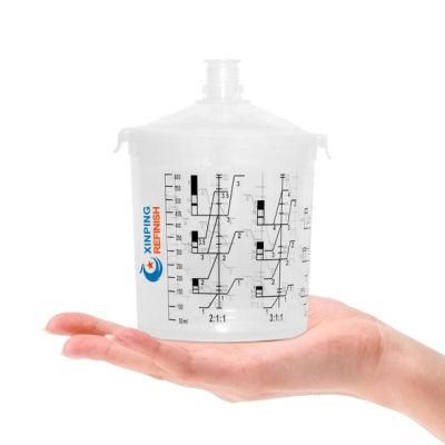 50PCS 600ml Top Spray Gun Paint Cup Pot Plastic Air Gravity Feed Fast Mover Threaded Spray Gun Cup for Spray Gun Parts