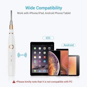 3.9mm Wireless Ear Cleaning Endoscope 1.0MP HD Digital Ear Otoscope Inspection Camera 6 LED Light for iPhone Android, iPad, Ios