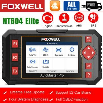 Foxwell Nt604 Elite OBD2 Diagnosis Tool Professional Automotive Scanner ABS Airbag at Engine Code Reader Car Automotive Tools