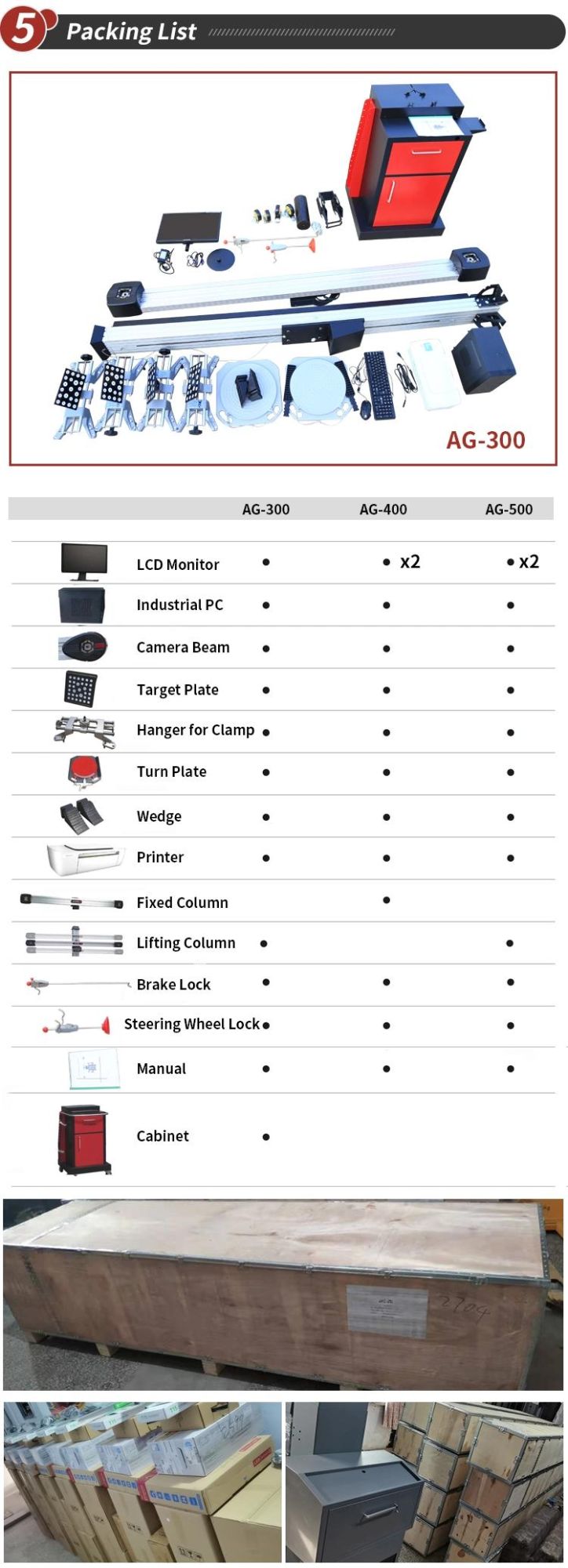 Automatically Move Double Screen Multi-Language Free Update Computer Wheel Alignment 3D Wheel Aligner