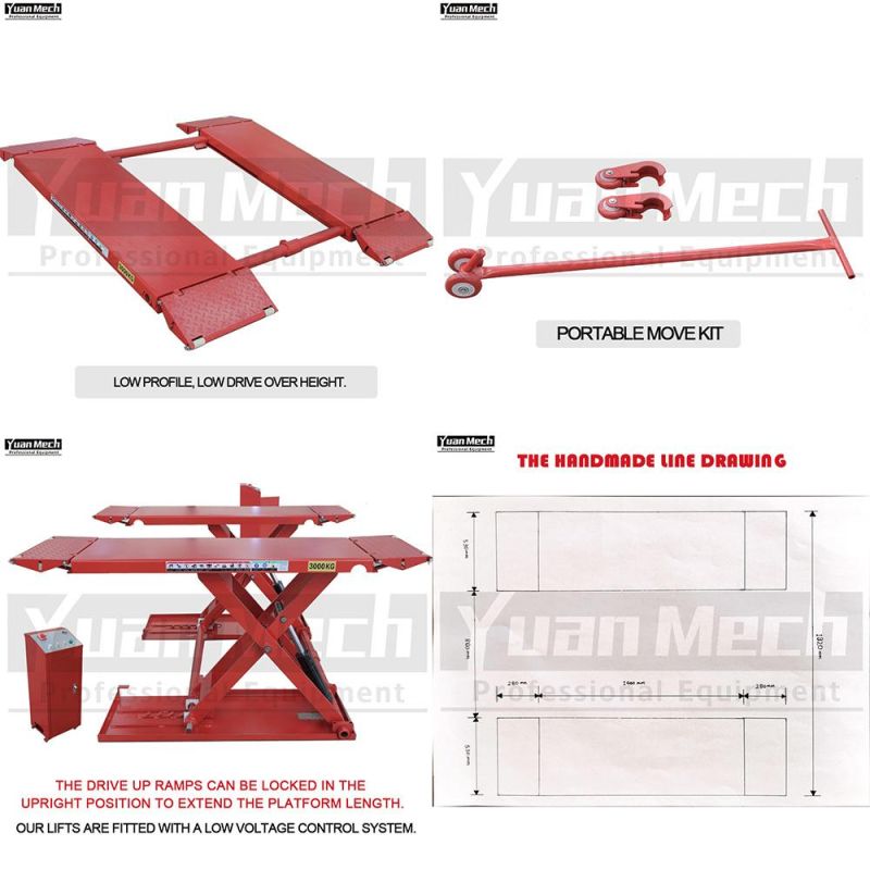 Garage Equipment Hydraulic Jack Auto Car Elevator Double Scissor Lift