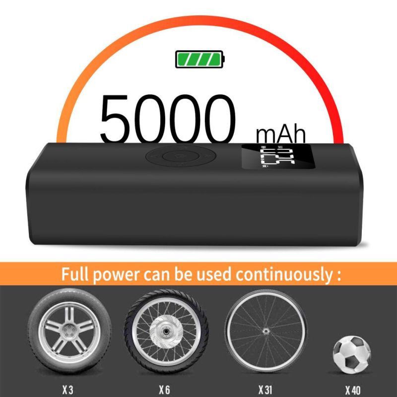 Portable Smart Digital Tire Pressure Detection Electric Inflator Pump for Bike Motorcycle Portable Mini Pump Bike Portable Bike Pump
