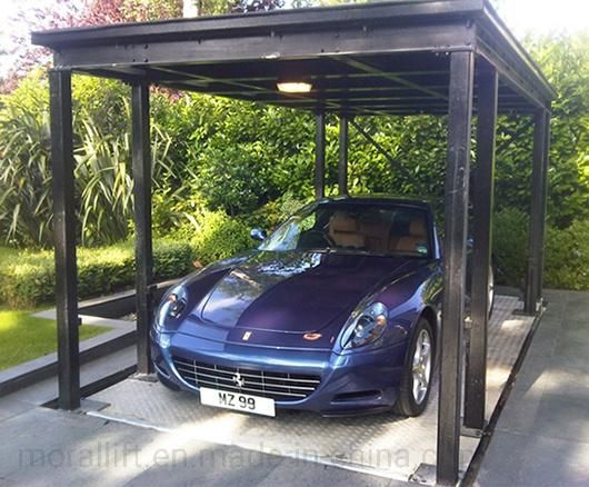 Hydraulic driven car park lift with CE
