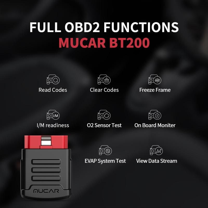 Old Boot Mucar Bt200 Bluetooth Automotive OBD2 Scanner for Auto Oil Sas Scan Car Diagnostic Tools Obdii/Eobd Car Diagnosis Tester