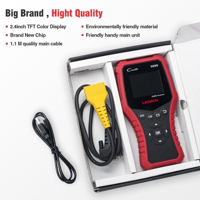 Engine Tester Auto Diagnostic Scanner Launch CR3008 Full OBDII Functions