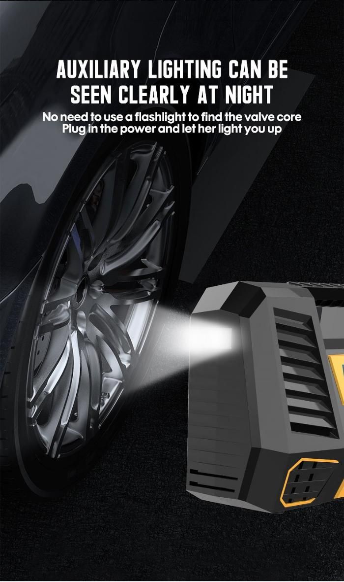 Car Air Pump High Pressure Compressor 22 Cylinder Tire Pressure Monitoring Motorcycle Bike Tyre for LED Light Car Air Pump