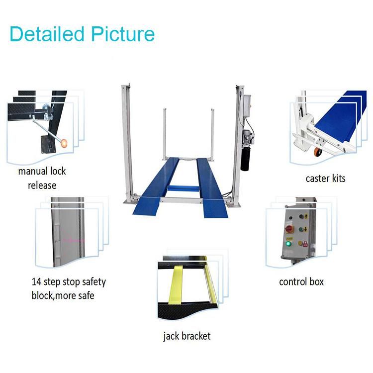 3.7ton Four Post Parking Lift for 2 Cars