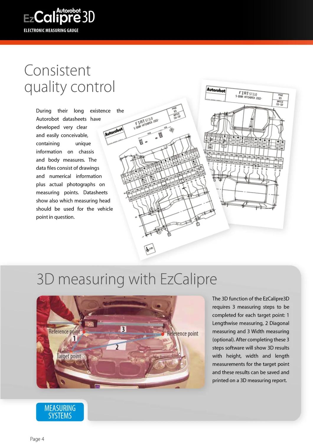 Measuring Tools Instrument Auto Repair Wireless Data Control Damage Estimation Gauge