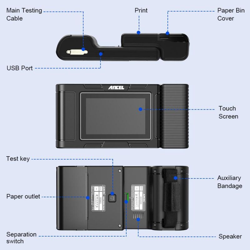 Ancel HD3200 OBD2 Scanner Heavy Duty Diagnostic Tool for Car and Truck OBD2 Car Diagnosis Tool Oil DPF Reset Automotive Scanner for Asian Diesel Vehicles