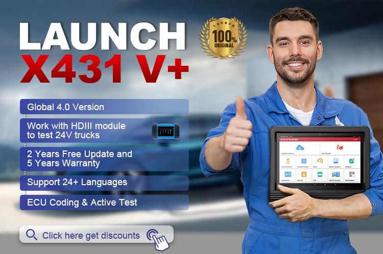 Launch X431 V Plus X431 V+ 10" V4.0 OBD2 Scanner Diagnostic Scanner ECU Coding WiFi Diagnostic Tool Android 9.0 Free Shipping