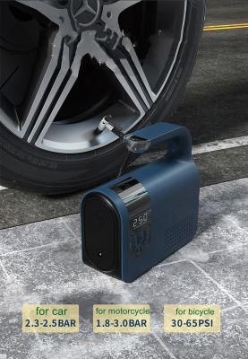 2884 Multi-Functional Car Tire Compressor with LED Light Inflator