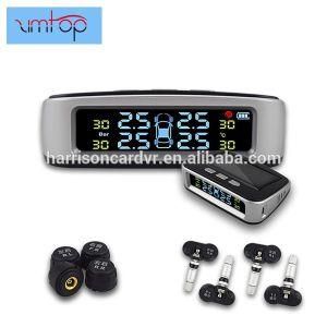 Car TPMS Tire Pressure Monitoring System External/Internal Sensor Auto Alarm System Solar Power Charging Tmps