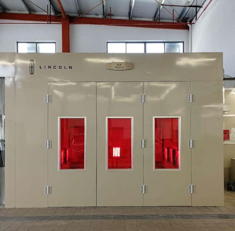 AA4c Spray Booth with Red Infrared Heating Lamps