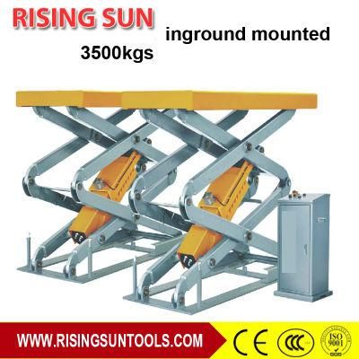 3.5ton Inground Hydraulic Scissor Car Lift for Repair