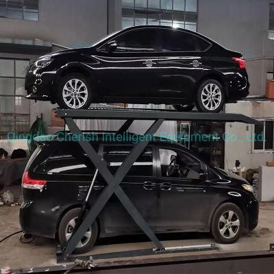 Double Level Parking Lift Car Scissor Hoist