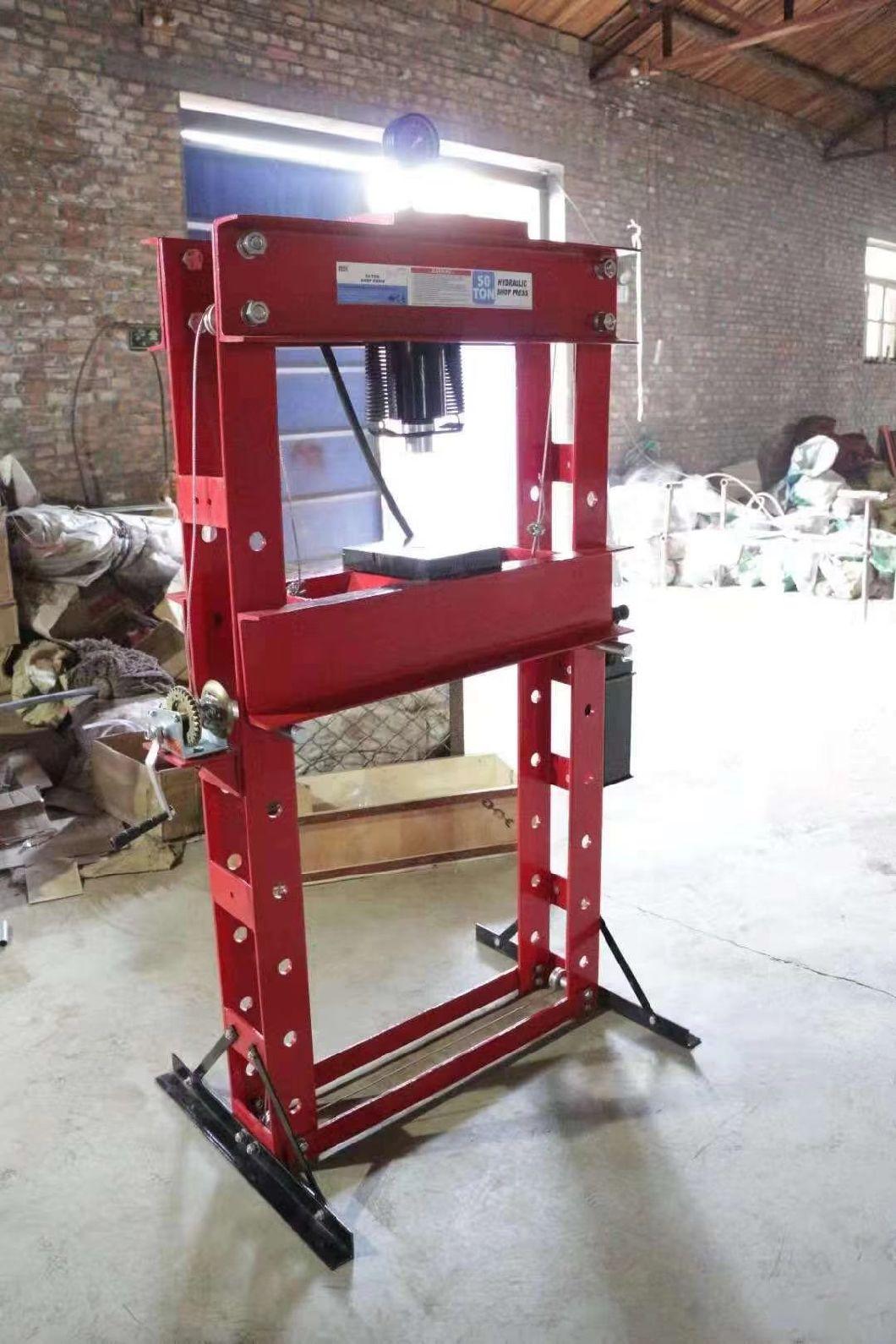 Vehicle Equipment 50t Hydraulic Shop Press with Car Bottle Jack