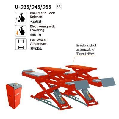 Unite Alignment Scissor Lift U-D35D Solid Steel Structure Wheel Alignment Scissor Lift Built in Lifting Platforms