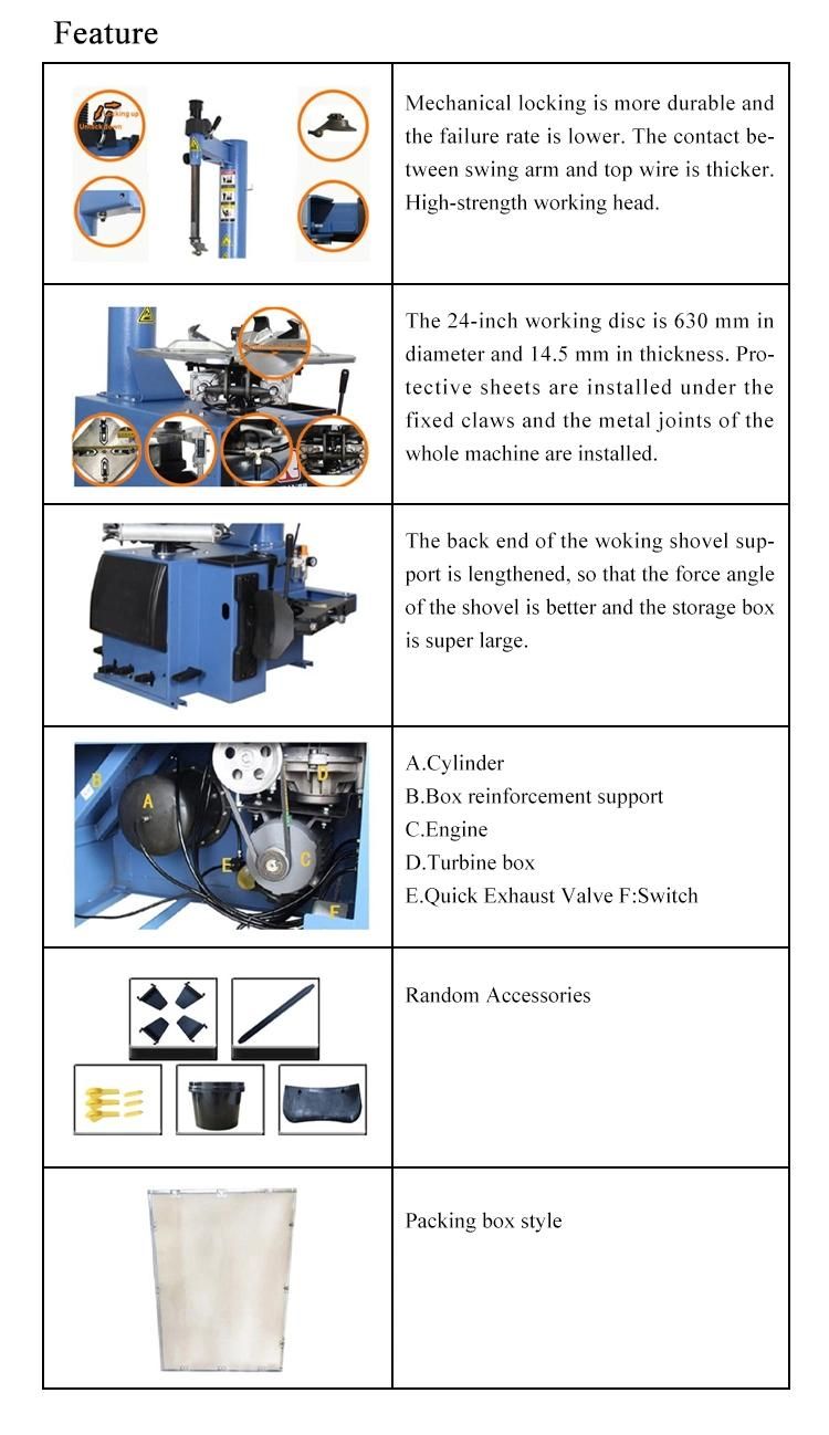 China Products/Suppliers. Tire Changer Machine with Right Auxiliary Arm Tilting Backward