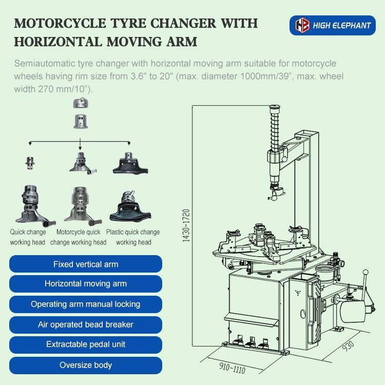 Auto Repair Equipment Motorcycle Tire Changer Auto Maintenance