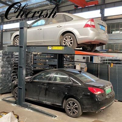 2 Level Parking Lift Car/Vehicle with Two Post Parking Solution