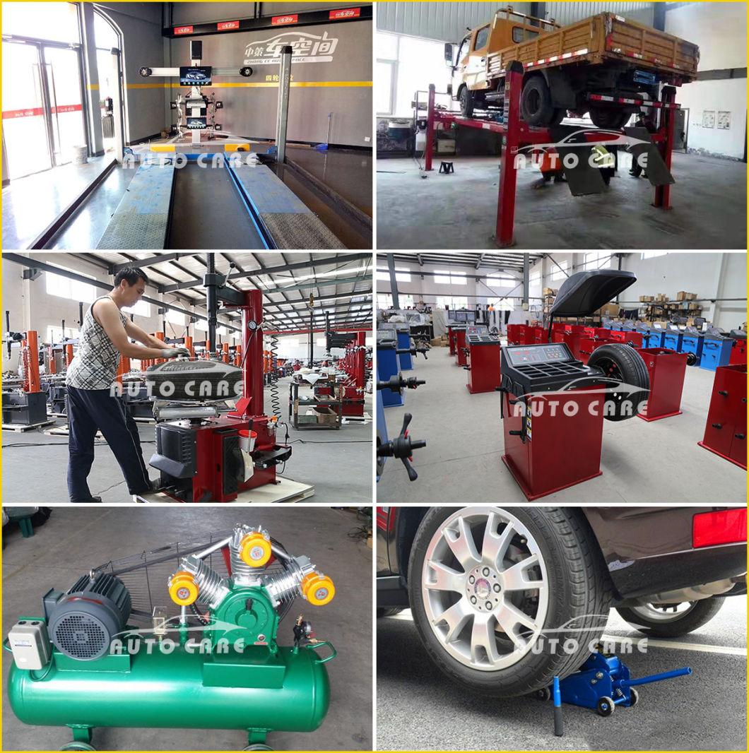 Wheel Alignment with Four Post Car Lift, Tire Changer Balancing Machine Combo