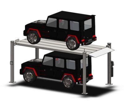 Hydraulic Four Post Double Stacker Car Parking Lift with CE