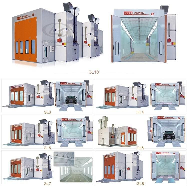 Cutomized Color 7.5kw Rock Wool Wall Panel Downdraft Air Flow Paint Spray Booth