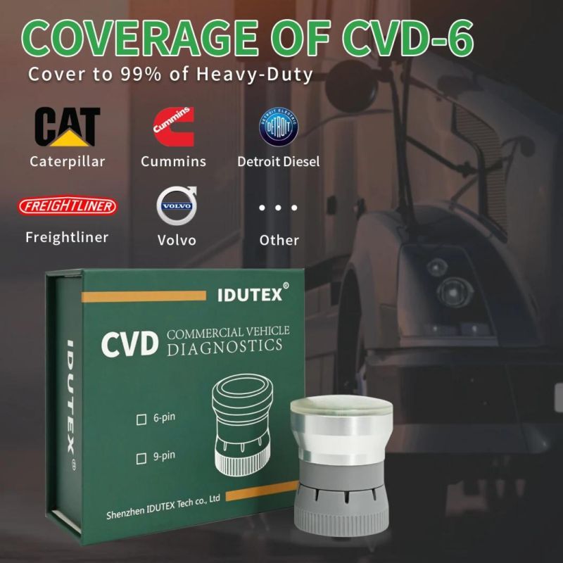 Iudtex CVD-6 Professional Diagnosis Tools 24V Heavy Duty Truck Code Reader J1587 J1708 J1939 Protocols