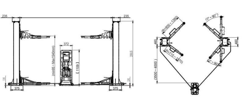 Mobile Single Post Lift Single Post Car Lift Portable 1 Post Column Lift