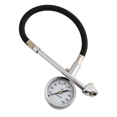 Measure Car Tire Air Pressure Instrument Fittings Dial Gauge