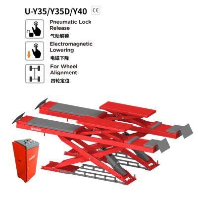 Wheel Alignment Lift U-Y40 Tubular Structure Wheel Alignment Scissor Lift with Built in Lifting Platforms