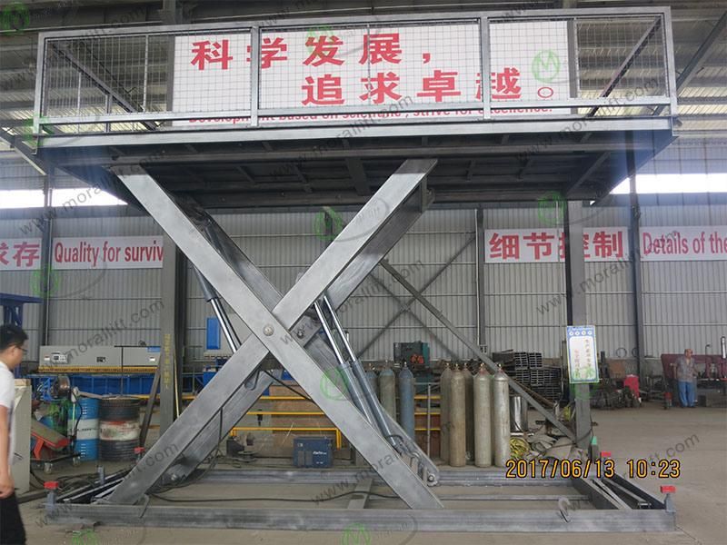 6Ton Hydraulic Scissor Type Parking Car Lift in Basement