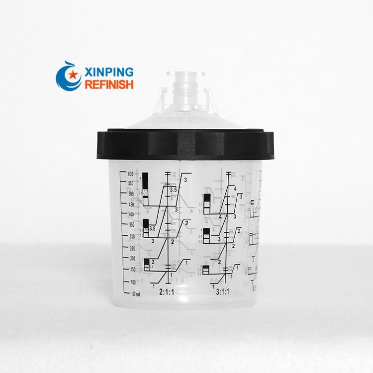 Auto Solvent Resistance Paint Preparation System Cup with Lid and Liner Paint Mixing Cup