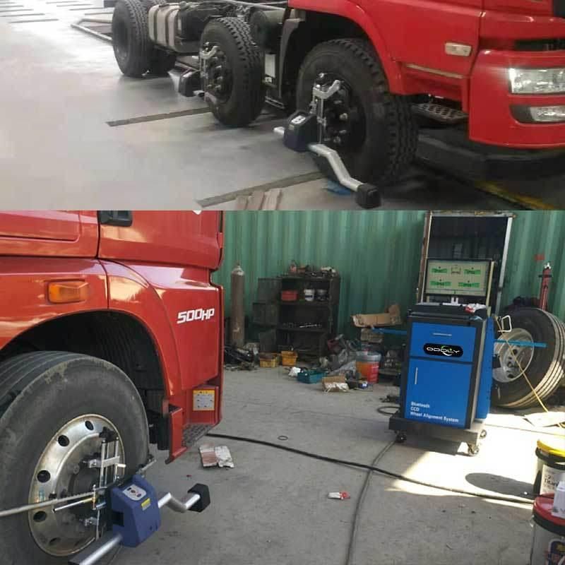 Portable Machine Wheel Alignment with Sensors