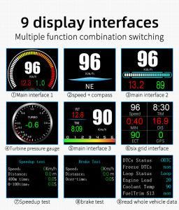 2021 New Car Hud Display OBD2 TPMS Hud P11 with 5 Version Colors +9 Interface +3 Languages