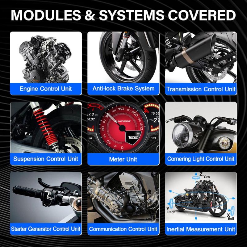 Obdprog Moto 100 All System Motor Diagnostic Tool Engine ECU Coding ABS a/F Adjust TPMS Epb Auto Motorcycle Analysis Scanner