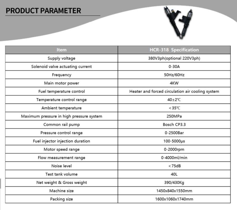 Hcr-318c Universal Testing Machine Measuring Instruments Common Rail Laboratory Equipmentcar Diagnostic Tool Diesel Injector