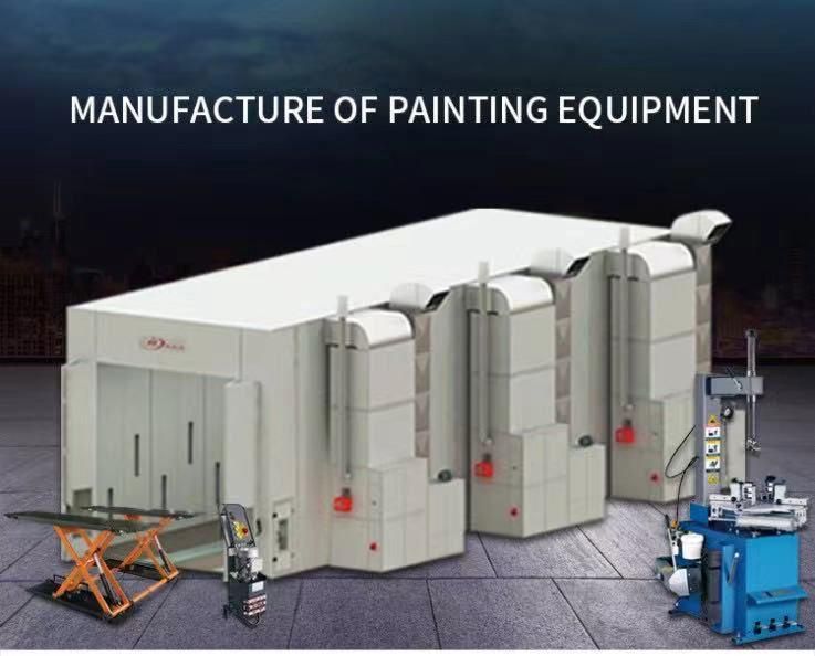 Auto Maintenance Equipment Spray Paint 12-15 Meters Long Diesel Heating Paint Booth