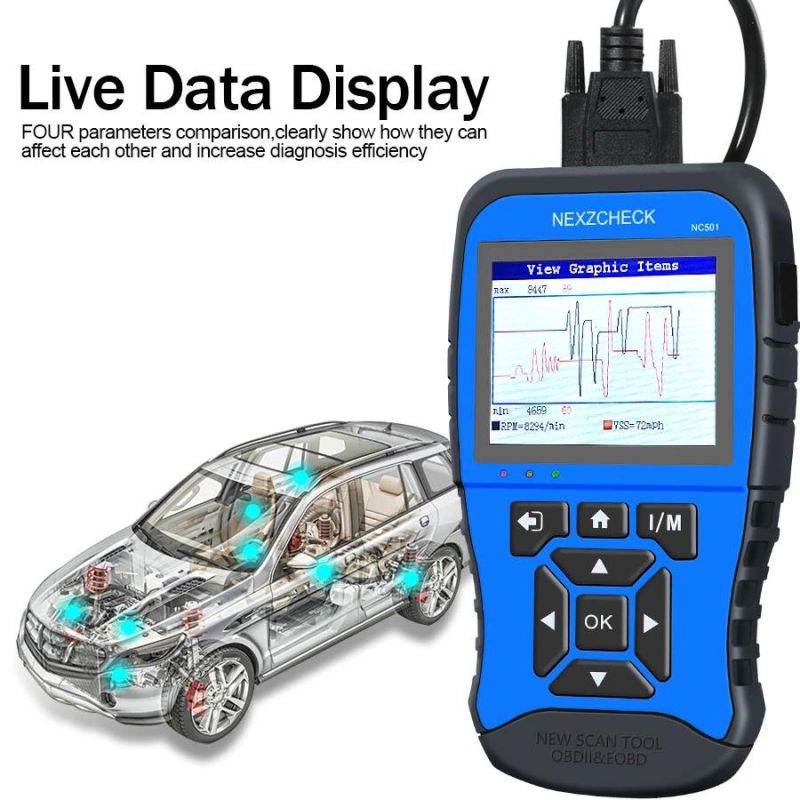 Humzor Nexzcheck Nc501 OBD2 & Eobd Scanner for Universal Vehicles