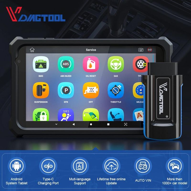 Vdiagtool Vd900 Scanner Full System Diagnostic Tools OBD2 Scanner Service Reset Code Reader Auto Car Diagnostic Tool Free Update