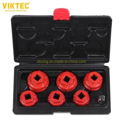 Viktec 7PC 24mm, 27mm, 30mm, 32.5mm, 36mm, 38mm Cup Type Oil Filter Wrench Set (VT17347)