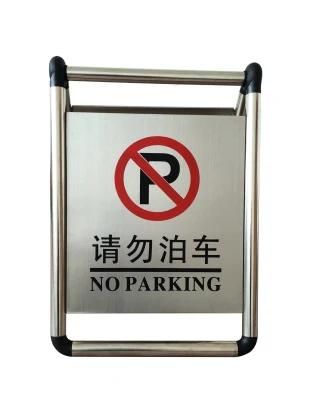 Custom Polished Finish Wet Floor Sign Caution Foldable Stainless Steel Floor Safety Warning Signs