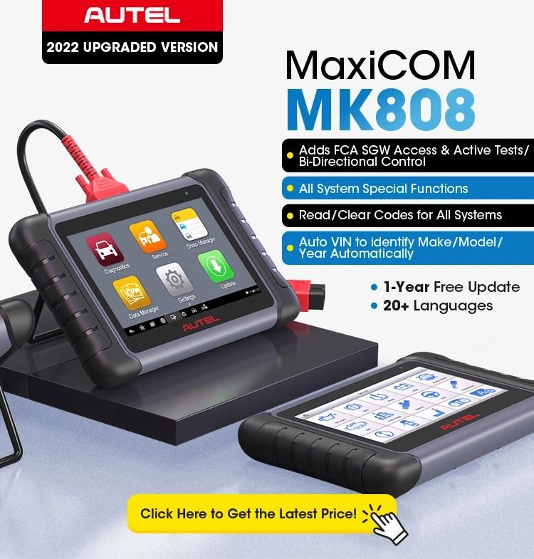 Mk808bt Tax Free Engine Diagnostic Machine Autel Maxicom Mk808bt OBD2 Diagnostic Scan