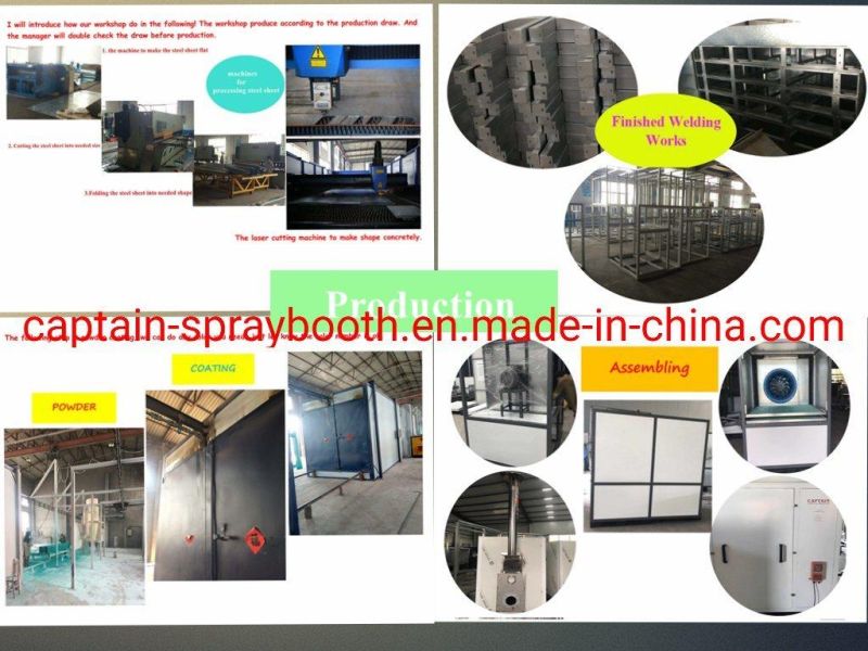 High Efficiency Metal Sheet Painting Coating Line Combination Spray Booth and Prep Station Bay Standby Paint Booth