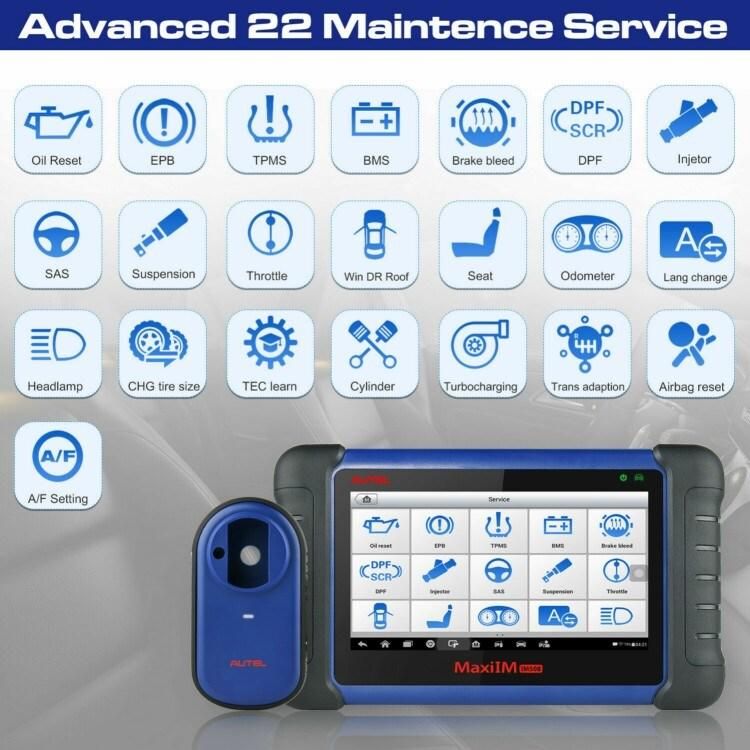 Autel Im508 Full System Diagnostics Scanner with Powerful Combination of Key Programming Advanced Maintenance Services for All Cars Smart Model IMMO, OE-Level