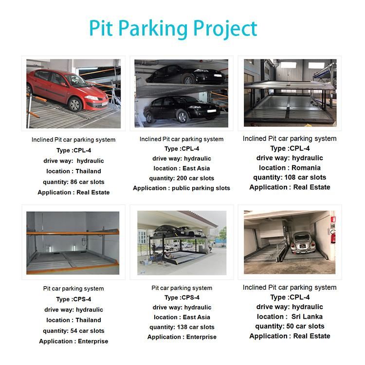Multi Floor Pit Type Stack Parking Underground Car Parking Stacker