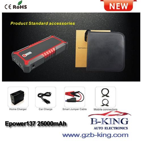 25000mAh Quick Charge Type C (Pd60W max) Portable Car Jump Starter Power Bank
