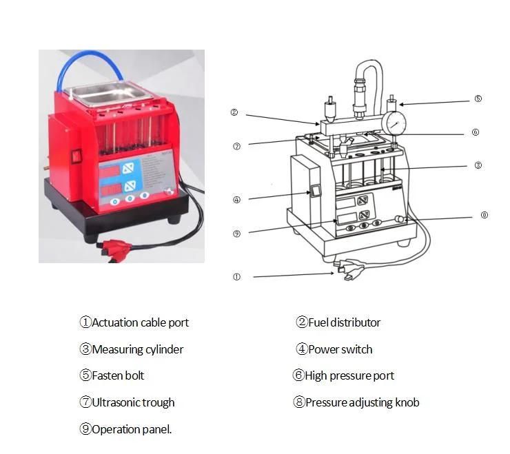 Mst30 Nozzle Washing Machine 220V110V Mst-30 Auto Fuel Injector Cleaner & Tester Car Washing Tool