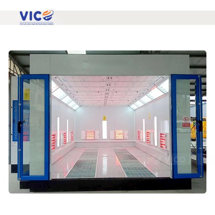 Vico Glass Front Door Spray Booth Auto Painting Booth Prep Station