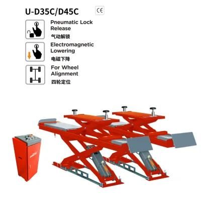 Unite Wheel Alignment Lift U-D45c Solid Steel Structure Wheel Alignment Scissor Lift Built in Lifting Platforms